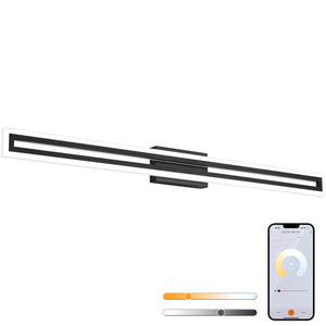SOLFART Dimmable Vanity Lights Bathroom Lights Over Mirror Black Led Modern Light Fixture 8300