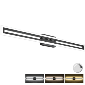 SOLFART Dimmable Vanity Lights Bathroom Lights Over Mirror Black Led Modern Light Fixture 8300