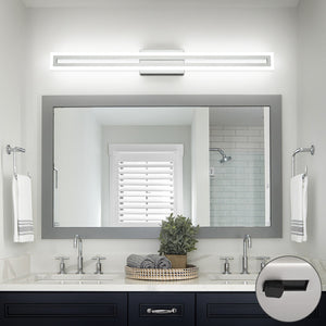 SOLFART Dimmable Vanity Lights Bathroom Lights Over Mirror Black Led Modern Light Fixture 8300