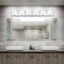 Load image into Gallery viewer, SOLFART Vanity Lights Chrome Finish Modern Bathroom Light Dimmable Vanity Lighting Fixtures  LED Light 7249