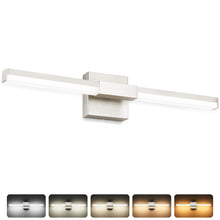Load image into Gallery viewer, SOLFART Bathroom Lights Over Mirror, Brushed Nickel LED Vanity Light, Built-in Dimmer, 4-Way Adjustable 6009