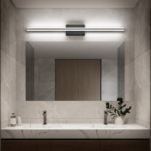 Load image into Gallery viewer, SOLFART Dimmable Black Bathroom Light Fixtures Over Mirror Vanity Lights Modern Matt Black Led Lights 8200