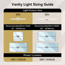 Load image into Gallery viewer, SOLFART Bathroom Lights Over Mirror, Brushed Nickel LED Vanity Light, Built-in Dimmer, 4-Way Adjustable 6009