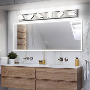 SOLFART LED Dimmable Black Vanity Light Over Mirror Modern Vanity Lighting for Bathroom 6000K 9568