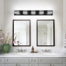 Load image into Gallery viewer, SOLFART LED Dimmable Black Vanity Light Over Mirror Modern Vanity Lighting for Bathroom 6000K 9568