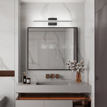 Load image into Gallery viewer, SOLFART Dimmable Black Bathroom Light Fixtures Over Mirror Vanity Lights Modern Matt Black Led Lights 8200