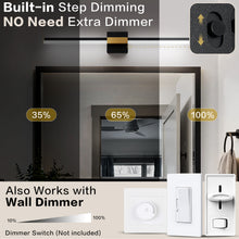 Load image into Gallery viewer, SOLFART Bathroom Lights Over Mirror, Brushed Nickel LED Vanity Light, Built-in Dimmer, 4-Way Adjustable 6009