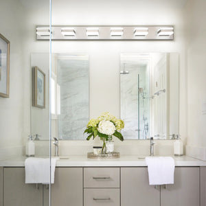 SOLFART LED Dimmable Black Vanity Light Over Mirror Modern Vanity Lighting for Bathroom 6000K 9568