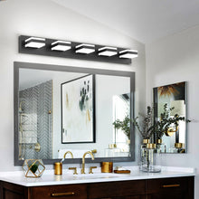 Load image into Gallery viewer, SOLFART LED Dimmable Black Vanity Light Over Mirror Modern Vanity Lighting for Bathroom 6000K 9568