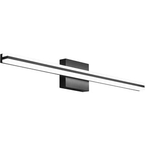 SOLFART Dimmable Black Bathroom Light Fixtures Over Mirror Vanity Lights Modern Matt Black Led Lights 8200