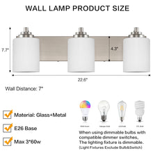 Load image into Gallery viewer, SOLFART Vintage Wall Lighting Over Mirror Bathroom Vanity Light Fixtures Thick Globes 8580 Lights