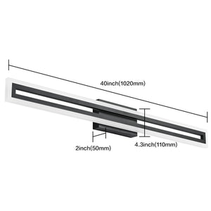 SOLFART Dimmable Vanity Lights Bathroom Lights Over Mirror Black Led Modern Light Fixture 8300