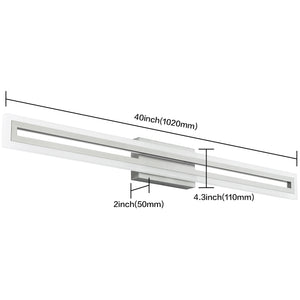 SOLFART Dimmable Vanity Lights Bathroom Lights Over Mirror Black Led Modern Light Fixture 8300