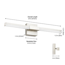 Load image into Gallery viewer, SOLFART Bathroom Lights Over Mirror, Brushed Nickel LED Vanity Light, Built-in Dimmer, 4-Way Adjustable 6009
