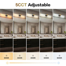 Load image into Gallery viewer, SOLFART Bathroom Lights Over Mirror, Brushed Nickel LED Vanity Light, Built-in Dimmer, 4-Way Adjustable 6009