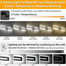 Load image into Gallery viewer, SOLFART Dimmable Vanity Lights Bathroom Lights Over Mirror Black Led Modern Light Fixture 8300