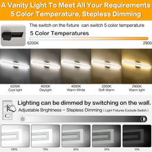 Load image into Gallery viewer, SOLFART Dimmable Vanity Lights Bathroom Lights Over Mirror Black Led Modern Light Fixture 8300