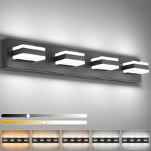 Load image into Gallery viewer, SOLFART Dimmable LED Modern Matt Black Bathroom Vanity Lights Over Mirror Acrylic Bath Wall Lighting 8568