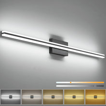 Load image into Gallery viewer, SOLFART Dimmable Black Bathroom Light Fixtures Over Mirror Vanity Lights Modern Matt Black Led Lights 8200