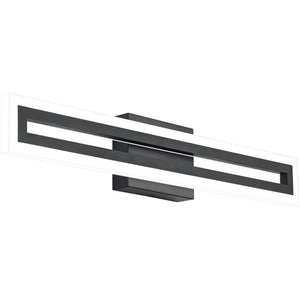 SOLFART Dimmable Vanity Lights Bathroom Lights Over Mirror Black Led Modern Light Fixture 8300