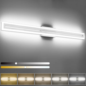 SOLFART Dimmable Vanity Lights Bathroom Lights Over Mirror Black Led Modern Light Fixture 8300