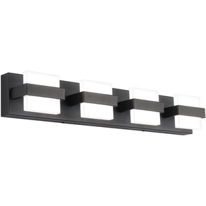 SOLFART LED Modern Matt Black Vanity Lights Waterproof Finishing Bathroom Wall Light Fixture Over Mirror 7248