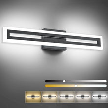 Load image into Gallery viewer, SOLFART Dimmable Vanity Lights Bathroom Lights Over Mirror Black Led Modern Light Fixture 8300