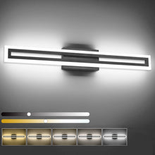 Load image into Gallery viewer, SOLFART Dimmable Vanity Lights Bathroom Lights Over Mirror Black Led Modern Light Fixture 8300