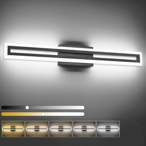 SOLFART Dimmable Vanity Lights Bathroom Lights Over Mirror Black Led Modern Light Fixture 8300