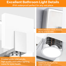 Load image into Gallery viewer, SOLFART Vanity Lights Chrome Finish Modern Bathroom Light Dimmable Vanity Lighting Fixtures  LED Light 7249