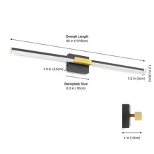 Load image into Gallery viewer, SOLFART Bathroom Lights Over Mirror, Brushed Nickel LED Vanity Light, Built-in Dimmer, 4-Way Adjustable 6009