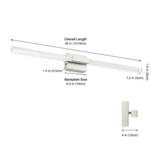 Load image into Gallery viewer, SOLFART Bathroom Lights Over Mirror, Brushed Nickel LED Vanity Light, Built-in Dimmer, 4-Way Adjustable 6009