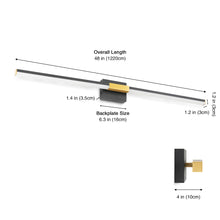 Load image into Gallery viewer, SOLFART Bathroom Lights Over Mirror, Brushed Nickel LED Vanity Light, Built-in Dimmer, 4-Way Adjustable 6009