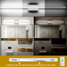 Load image into Gallery viewer, SOLFART Dimmable Black Bathroom Light Fixtures Over Mirror Vanity Lights Modern Matt Black Led Lights 8200