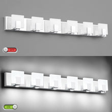 Load image into Gallery viewer, SOLFART Vanity Lights Chrome Finish Modern Bathroom Light Dimmable Vanity Lighting Fixtures  LED Light 7249