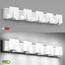 Load image into Gallery viewer, SOLFART Vanity Lights Chrome Finish Modern Bathroom Light Dimmable Vanity Lighting Fixtures  LED Light 7249