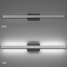 Load image into Gallery viewer, SOLFART Dimmable Black Bathroom Light Fixtures Over Mirror Vanity Lights Modern Matt Black Led Lights 8200