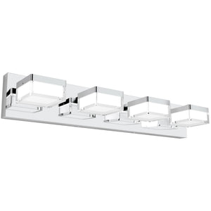 SOLFART Dimmable Modern Black Finished Bathroom Light Fixtures  Led Vanity Light Over Mirror