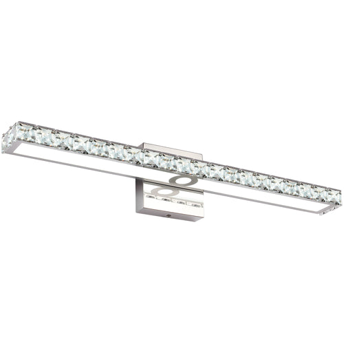 SOLFART LED Vanity Lights Over Mirror,25.4 inch 24W,Crystal Wall Lights for Bathroom Lighting Fixtures