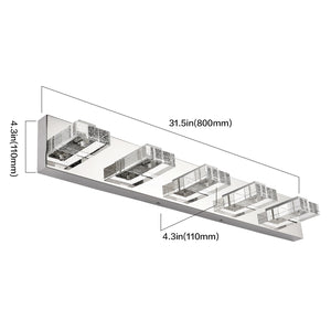 SOLFART Glass Wall Bathroom Mirror Bath Long LED Vanity Lighting Fixtures (White Light-4500K) Vanity Lights