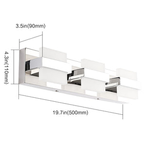 SOLFART LED Modern Matt Black Vanity Lights Waterproof Finishing Bathroom Wall Light Fixture Over Mirror