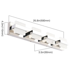 Load image into Gallery viewer, SOLFART LED Modern Matt Black Vanity Lights Waterproof Finishing Bathroom Wall Light Fixture Over Mirror