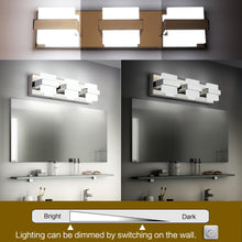 Load image into Gallery viewer, SOLFART LED Modern Matt Black Vanity Lights Waterproof Finishing Bathroom Wall Light Fixture Over Mirror