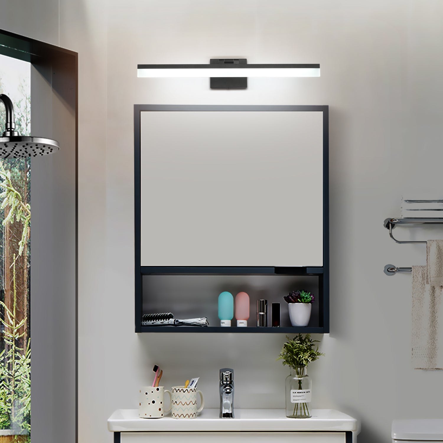 SOLFART Dimmable Vanity Light Bathroom Light Fixture Over Mirror