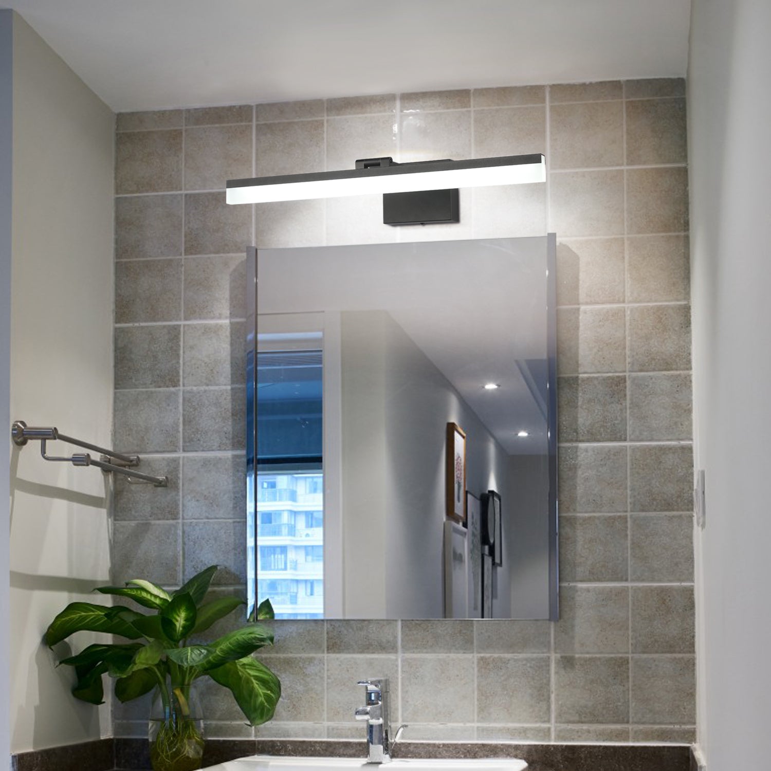 solfart Dimmable LED Modern Bathroom Vanity Lights Over Mirror 3