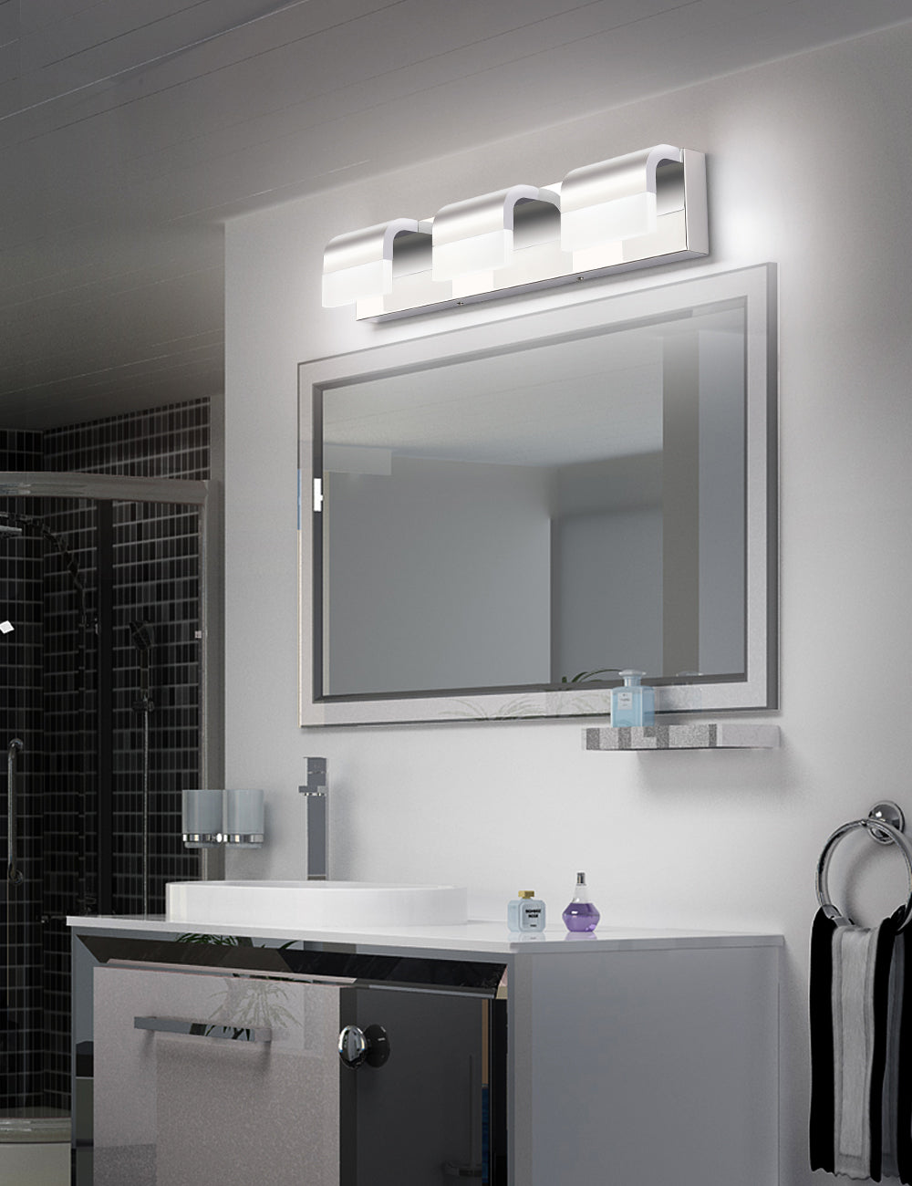 solfart Dimmable LED Modern Bathroom Vanity Lights Over Mirror 3