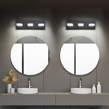 Load image into Gallery viewer, SOLFART Dimmable Modern Black Finished Bathroom Light Fixtures  Led Vanity Light Over Mirror