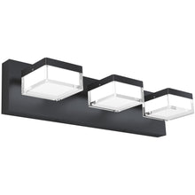 Load image into Gallery viewer, SOLFART Dimmable Modern Black Finished Bathroom Light Fixtures  Led Vanity Light Over Mirror