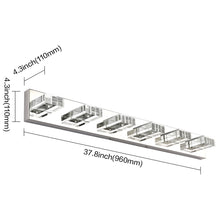 Load image into Gallery viewer, SOLFART Glass Wall Bathroom Mirror Bath Long LED Vanity Lighting Fixtures (White Light-4500K) Vanity Lights